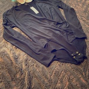 Jcrew wrap Bodysuit! Small, black, never worn!